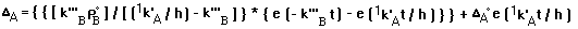 DA =  {{[k'''B pB]/[ (1k'A/h) - k'''B]}*{e(-k'''Bt) - 
e(1k'At/h)}} + DAe(-1k'At/h)